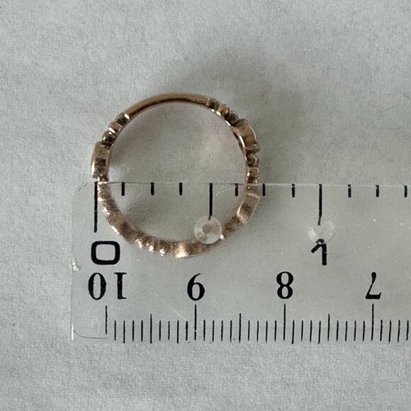 Rose Gold Tone Amethyst Ring Tiara Stackable Band 925 Sterling Silver Size 5 - Picture 3 of 5